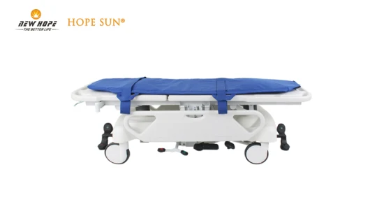 HS7104 Luxury Hydraulic Patient Transfer Emergency Stretcher ,Emergency Stretcher Trolly Manufacture with Mattress and IV Pole