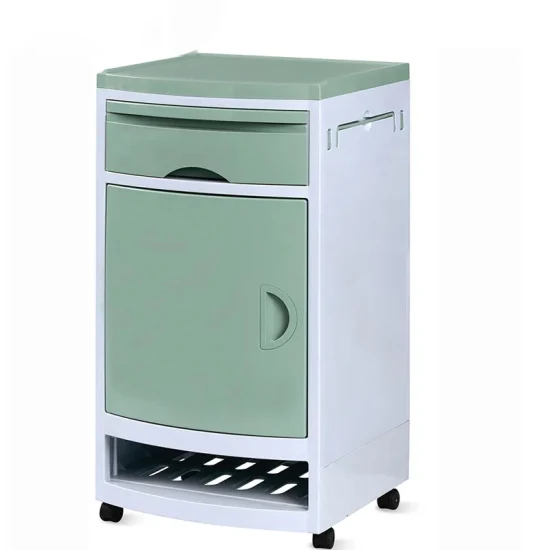 Hospital Furniture ABS Bedside Cabinet with Casters